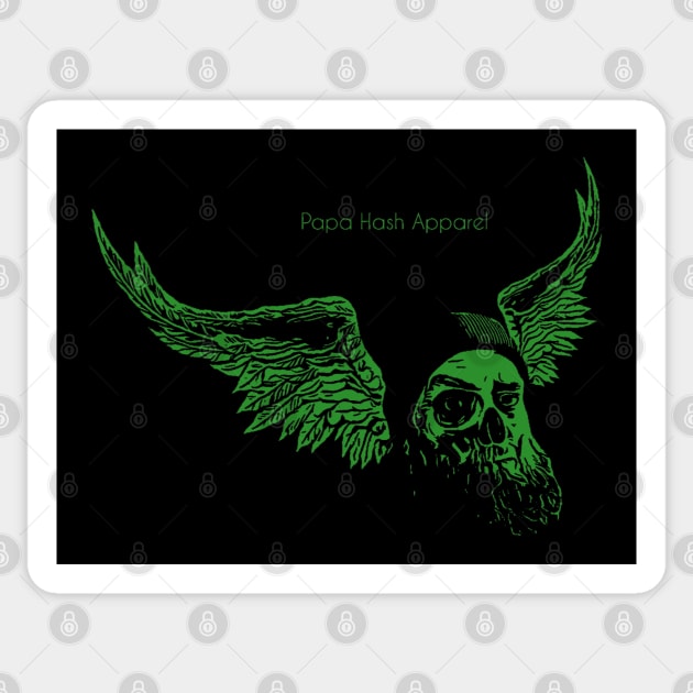 Papa Hash Apparel Wings green Sticker by Papa Hash's House of Art